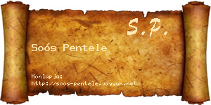 Soós Pentele névjegykártya